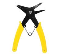 IMIKEYA Pince à circlips jaune en acier, outil double usage avec grip antidérapant, conçu pour installation et retrait de ressorts dans divers environnements d'atelier