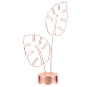 IMIKEYA Pince Mémo de Table Forme Feuille de Monstera en Acier Inoxydable Porte-Notes Multifonction et Accessoire Bureau pour Décoration Maison Élégante