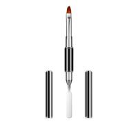 IMIKEYA Pinceau Nail Art Double Embout pour Ongles en Gel Brosse en Acier Inoxydable Multifonction Outil Manucure Précis pour Extension d'Ongles en Acrylique Accessoires Nail Art