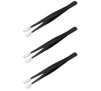 IMIKEYA Pinces à Épiler en Acier Inoxydable Lot de 3 pour Faux Cils Design Ergonomique, pour Loisirs Créatifs et Laboratoires