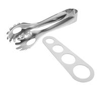 IMIKEYA Pinces à Spaghetti Multi Fonction en Acier Inoxydable Argenté Poignée Ergonomique pour Servir et Mesurer Pâtes Cuisine