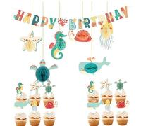 IMIKEYA Piques à Gâteau Garçon et Filles, Détails Soignés 24 Pièces Colorés en Papier pour Décoration d'anniversaire pour Gâteau de Fête et Anniversaire D'garçon et Filles