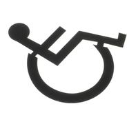 IMIKEYA Plaque de Toilette Handicapés Acier Inoxydable Panneau Signalétique et Visible pour Salle de Bain Installation Facile pour Espaces Publics