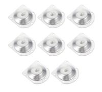 IMIKEYA Plaques de Fixation des Jambes de Meubles 8pcs en Fer Argenté 12 Degrés pour Prolonger la Durée de Vie et Fixer Les Pieds de Table et Bancs