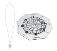 IMIKEYA Plateau Acrylique Transparent Gravé Pendentif en Verre, Décoration de Bureau et Maison, Ambiance Mystérieuse pour Salon ou Jardin, Ornement Compact et Élégant
