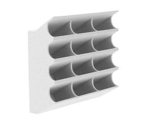 IMIKEYA Plateau de Rangement pour Lames de Rasoir/Barbe, 12 emplacements, pour Salon de Coiffure, Maison, hôtel, Salle de Bain, comptoir ou Fixation Murale, Blanc, Dimensions : 10,4 x 9,9 x 4 cm