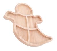 IMIKEYA Plateau de Service Halloween Fantôme Bois Plateau Charcuterie Divisée pour Fromage Fruits et Snacks Léger et Polyvalent pour Apéritifs Desserts et Fêtes