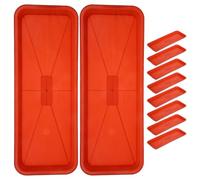 IMIKEYA Plateau Rectangulaire Résistant et Facile à Nettoyer 10 Pièces en Plastique PP pour Pot de Fleurs et pour Intérieur et Extérieur