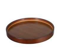 IMIKEYA Plateau Tournant en Bambou 360° Rotatif Plateau de Table Vintage en Bois Naturel Étagère à Épices Multifonction Cuisine Rangement Comptoir et Buffet 1 Niveau