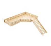 IMIKEYA Plateforme en Bois pour Hamster avec Échelle d'escalade Solide et Résistante, pour Jouer et Aménager la Cage, Accessoire Pratique pour Gerbille et Hérisson
