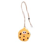 IMIKEYA Pochette De Cou Créative à Motif Biscuits en Fourrure Jaune, Paquet Bandoulière Léger Multifonction pour Femmes, Porte-Monnaie Petit Format pour Cartes Et Rangement D’écouteurs Au Quotidien