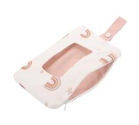 IMIKEYA Pochette De Lingettes Réutilisables Pour Distributeur Portable Étanche Pour Sorties Organisateur De Poussette De Voyage Pratique Rose