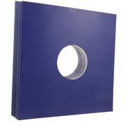 IMIKEYA Pochettes De Disques Vinyle Rigides 12 Pouces Trou, Lot de 10, Protection Solide pour Vinyles, Couleur Bleu, Protège Saleté Et Rayures, Accessoires pour Collectionneurs
