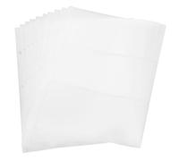 IMIKEYA Pochettes Protectrices Transparentes, Classeur de Factures 3 Trous, 10 Pages, PVC Résistant, Protège-Feuilles Compact pour Collectionner et Organiser de Banque