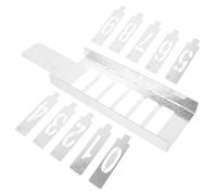IMIKEYA Pochoirs Réutilisables en Fer pour Peinture avec 6 Emplacements Creux, Découpe Précise pour Signalisation Décorative et Boîte de Distribution en Fibre