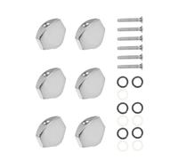 IMIKEYA Poignées D'accordeur de Guitare en Métal Argenté, Jeu de 6 Sets Fiables et Pratiques pour Guitaristes, Accessoires Indispensables pour Guitare Folk Électrique