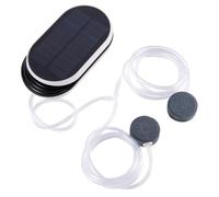 IMIKEYA Pompe d'oxygénation solaire pour aquarium et bassins extérieurs avec batterie au lithium de 3600 mAh, design en plastique léger, petite taille, et panneau solaire 5 V/1 W pour une aération