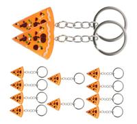 IMIKEYA Porte-Clés Alimentaire en Résine Lot de 12 Breloques de Pizza Accessoires pour et Décoration de Paquet à Main et Porte-Clés Tactiles pour Anniversaire