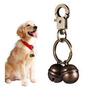 IMIKEYA Porte-clés Clochette en Laiton Solide pour Chien Son Agréable, Accessoire Élégant et Rustique pour Dressage et Suivi en Parc