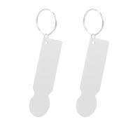 IMIKEYA Porte-clés en Acier Inoxydable 2pcs Jetons pour Déverrouillage de Chariot de Supermarché, Accessoire Pratique pour Poussette de Marché