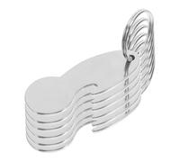 IMIKEYA Porte-clés Jeton de Chariot en Acier Inoxydable Argenté, Lot de 6 Pièces, Décoration de Clés et Outil de Déverrouillage de Caddies, Accessoire Pratique pour Supermarché