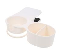 IMIKEYA Porte-gobelet à Clip Blanc en Abs pour Bureau, Pince Latérale de Table Multifonctionnelle, Support de Tasse et Rangement Pratique pour Secrétaires et Gamers