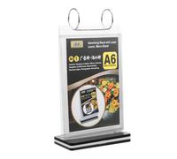 IMIKEYA Porte-menu à rabat en PVC de style à rabat multiface pour restaurant - Support de menu photo de table avec socle pour cartes de table, images, menus, foires commerciales