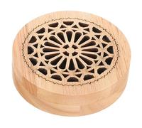 IMIKEYA Porte-Parfum en Bois Rond, Brûleur De Parfum Sculpté en Spirale, Bois Massif Naturel, Couvercle Magnétique, Encensoir Décoratif pour Chambre Et Salon, Présent Zen Et Relaxation