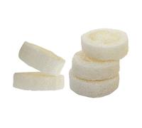 IMIKEYA Porte-Savonnette en Morceaux de Luffa Naturel 5 Pièces 5-7 CM de Diamètre Tapis de Savonnette Écologique pour Salle de Bain Cuisine Rangement Polyvalent pour Savonnette Doux et