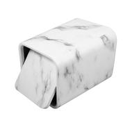 IMIKEYA Poubelle à Motif Marbre avec Couvercle Corbeille Plastique Polyvalente pour Salle de Bain Salon et Cuisine Capacité Modérée Design Élégant et