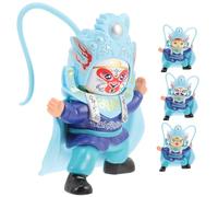 IMIKEYA Poupée à Visage Changeant de L'opéra de Pékin Chinois en Plastique Bleu, Ornement Chic pour Décoration de Bureau ou Maison, Souvenir Traditionnel Raffiné