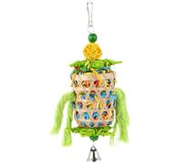 IMIKEYA pour Perroquet en Bois de Recherche de Nourriture pour Oiseaux à Suspendre, Forme Pendentif décorative, sûr pour Une Utilisation prolongée, pour Grande Couleur Aléatoire