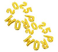 IMIKEYA Présent de Diplôme 2 Sets de Ballons en Aluminium Dorés pour Décorations de Remise de Diplômes 2025 Décoration Polyvalente et Sûre
