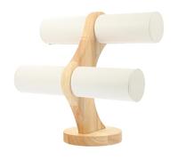 IMIKEYA Présentoir à Montres et Bracelets en Bois Double Niveau Support de Rangement Stable pour Bijoux Étagère de Table Compacte pour Organisation d'Accessoires de Poignet