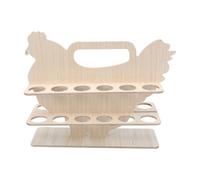 IMIKEYA Présentoir à Œufs en Bois à Deux Niveaux Support de Rangement Portable pour 12 Œufs Étagère Cuisine Créative de Poule pour Organiser et Protéger Plan de Travail
