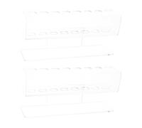 IMIKEYA Présentoir Acrylique Transparent pour Pinces à Épiler et Stylos de Manucure Organisateur D’Outils Nail Art 2 Pièces Support Stable Anti-Glisse Rangement Pratique pour Salon et