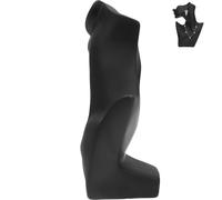 IMIKEYA Présentoir Buste de Mannequin Semi-Visage Noir en Plastique Support à Colliers et Bijoux Accessoire Photo pour Vitrine de Boutique et Exposition Professionnelle