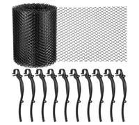 IMIKEYA Protection de Gouttière en Plastique Léger et Réutilisable Grillage Fin pour Balcon et Jardin, Protège-gouttières Feuilles et Débris, Décoration Automne Incluse