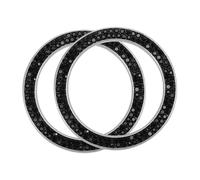 IMIKEYA Push To Start Button Cover Car Decor Rhinestone Engine Start Ring One-key Ignition Accessories Pair