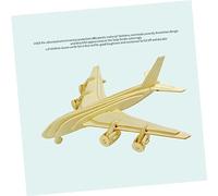 IMIKEYA Puzzle 3D en Bois 5 Pièces pour Garçon et Filles Modèle Bateau et Avion Jouet Éducatif Bricolage Créatif Développement Pratique Coordination Œil-Main