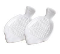 IMIKEYA Râpe à Ail Multifonction Prise Antidérapante 2pcs en Céramique Blanche Facile à Nettoyer pour Gingembre et Légumes de Poisson
