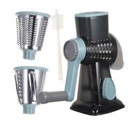 IMIKEYA Râpe à Fromage Manuelle Rotative avec Manivelle Trancheuse et Râpe à Légumes Base Ventouse Stable Lames Inoxydable Outil Compact Facile à Nettoyer pour Pommes de Terre et Carottes