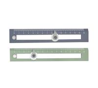 IMIKEYA Règle Géométrique Outil de Mesure Précis 2 Pièces en Plastique Compas pour Élèves et Enseignants pour Dessin et Cartographie Scolaire