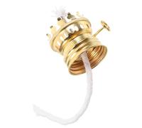 IMIKEYA Régulateur de Brûleur Accessoire pour Lampe à Huile DIY Rétro pour Lampe à Pétrole en Alliage D'aluminium Doré Support de Mèche en Coton