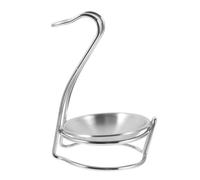 IMIKEYA Repose-cuillère en Acier Inoxydable Épais Cuisine, Support Vertical pour Cuillères Longues, Anti-roulement, pour Hôtels et Présents