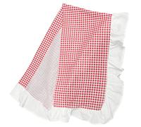 IMIKEYA Rideau Court à Carreaux LED LEDs Kitchen galetiere cusine voilages Doublure de Rideau occultant cantonnière Rideaux pour Les fenêtres de Polyester Rouge
