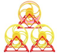 IMIKEYA Roue d'exercice Silencieuse Jouet Sportif 3 Pièces en Plastique Couleur Aléatoire pour Hamster et Chinchilla pour Petits Animaux, pour Familles et Amis