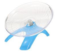 IMIKEYA Roue Silencieuse pour Hamster et Petits Animaux Grosse Roue D’Exercice en Plastique Bleu Transparent Polyvalent pour Chinchillas Hérissons et Souris Accessoire pour Cage et