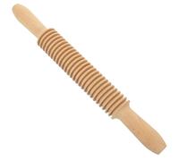 IMIKEYA Rouleau à pâtisserie en bois de hêtre avec coupe-treillis gravé de 4 mm pour cuisine et pâtisserie