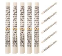 IMIKEYA Rouleaux de Bénédiction et Présents de Pendaison de Crémaillère 10pcs Porte Juive Authentiques en Papier Hébreu Corde Beige, Compacts pour Décoration Intérieure